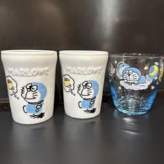 도라에몽 유리 컵 말로우 3점 세트 글라스