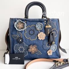 コーチ ローグ Rogue ティーローズ ハンドバッグ デニム 激レア 日本