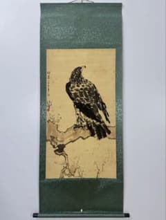 徐悲鴻「雄鷹図」三尺中堂掛軸　宣紙・手工表装　175×77cm 徐悲鴻「雄鷹図」三尺中堂掛軸 宣紙・手工表装 175×77cm - メルカリ