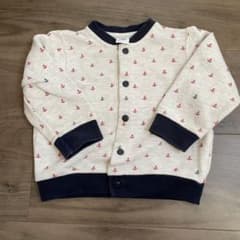 PETIT BATEAU アンカー柄 カーディガン 18m/81cmのサムネイル