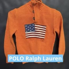 POLO Ralph Lauren 星条旗　ニット　オレンジ　140cmのサムネイル