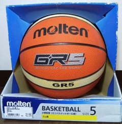 【美品・箱付き】molten GR5 バスケットボール 5号球 小学校用のサムネイル