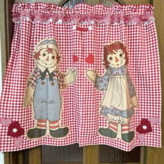 カントリー❤️のれん(パネル大・濃いベージュ)❤️訳ありのサムネイル