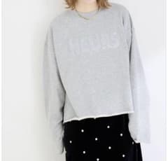 B.C STOCK／Simplicite ラメサガラ刺繍裏毛スウェット(グレー)のサムネイル