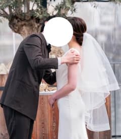 ウェディングベール　白　ミディアム　結婚式のサムネイル