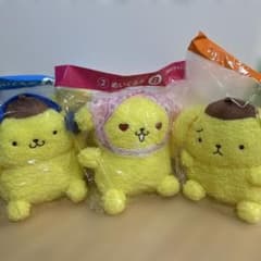 ポムポムプリン 一番くじ ぬいぐるみ 3点セットのサムネイル