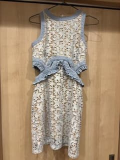 星柄レース ミニワンピース ノースリーブのサムネイル
