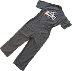 ヒステリックグラマー　つなぎ　半袖　SEE NO EVIL　ワッペン　グレー　L ヒステリックグラマー つなぎ 半袖 SEE NO EVIL ワッペン グレー L