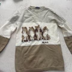 5TH. CLUB ライオン刺繍 長袖ニット 古着