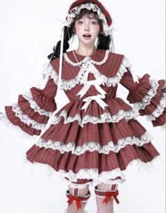 SOS MEME CLUB赤いチェック ワンピース M セット SOS MEME CLUB赤いチェック ワンピース S - メルカリ