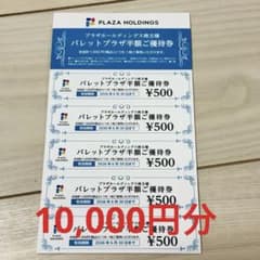 専用　パレットプラザ 半額優待 500円×20枚のサムネイル