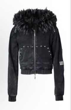 TYPE CROSS FOX FUR HOODIE BLACKのサムネイル