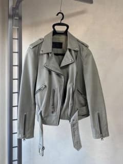 All Saints ライトグリーン　ライダースジャケットのサムネイル