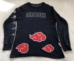 NARUTO SHIPPUDEN AKATSUKI 아카네 롱 슬리브 론 T