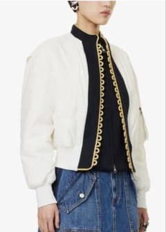 Alexander McQueen ボンバー MA-1 ジャケット ナポレオン白 - メルカリ