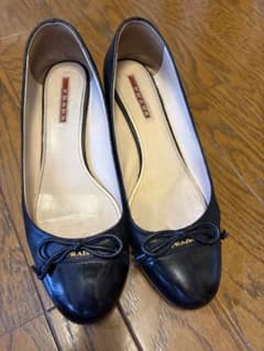 PRADA ballet flats, black, size 38