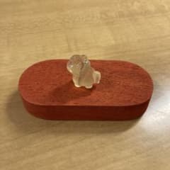 馬の彫物　指先サイズの小さな フローライト　黄色のサムネイル