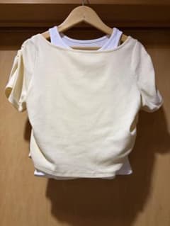 リブレイヤードTEE レイヤード　トップス　アイボリーのサムネイル