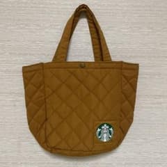 スターバックス福袋キルティングトートバッグ　マスタードカラー