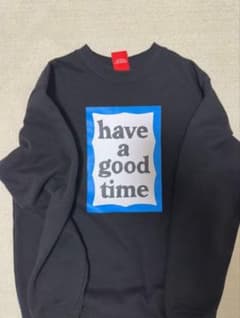 黒 スウェット トレーナー have a good timeのサムネイル