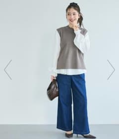 coca ベストセットブラウス グレージュ Mサイズのサムネイル