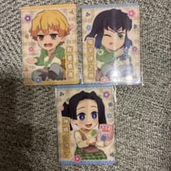 Demon Slayer Handmade Club Card Set (3 cards)Zenitsu Agatsuma Inosuke Hashibira Aoi Kanzaki