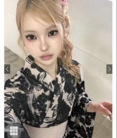 浴衣 帯セット モノトーン 花柄 値段交渉あり❣️のサムネイル