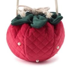 【新品　未使用】ギフト　petit main 巾着型いちごポシェットのサムネイル