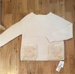 【タグ付き新品】NATURAL BEAUTY BASIC◾️ファーポケットニットのサムネイル