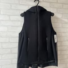 【新品未使用】ヤマダヤ　フード付き黒ベスト m29890887208_1.jpg?1767329897