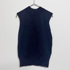 【M】GU (ジーユー) Women's Knit Sweater, Black, Excellent Condition, Simple Design
