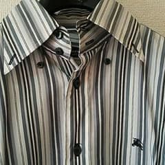 美品 BURBERRY BLACK LABELメンズ シャツ ストライプのサムネイル