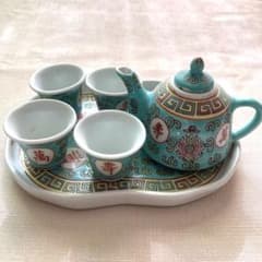 景徳鎮 ミニ茶器セット シノワズリ 中国茶器 - メルカリ
