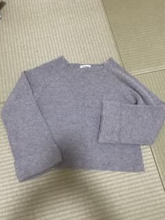 リブ編みグレークロップドニットのサムネイル