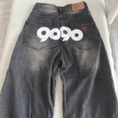 9090 デニムパンツ ブラック ケミカルウォッシュのサムネイル