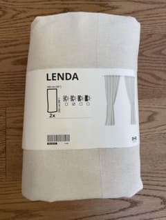 【新品】IKEA LENDA レンダ カーテン タッセル付き オフホワイトのサムネイル