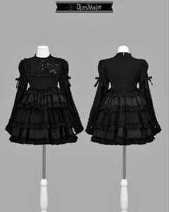 DimMoireフリルに埋もれて見る悪夢ドレス 黒 L - メルカリ