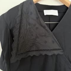mame 21ss レースフラップノースリーブトップス