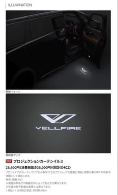 トヨタ ヴェルファイア 純正ディーラーオプション プロジェクション