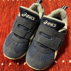 asics SUKU2(スクスク)ネイビー ベルクロスニーカー 18.0cmのサムネイル