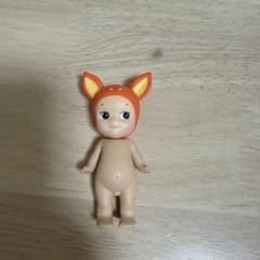 オレンジ耳付きキャラクター人形 約10cmのサムネイル
