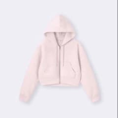 GU パフスウェットフルジップパーカ ピンク いちごみるく セットアップ