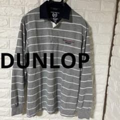 DUNLOP MOTORSPORT 던롭 긴팔 폴로 셔츠 그레이 론 T