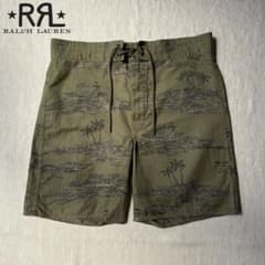 RRL ダブルアールエル サーフ柄 ショートパンツ 33 カーキ 総柄 - メルカリ