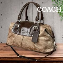 COACH 2way シグネチャー ハンドバッグ キャンバス F15443 - メルカリ