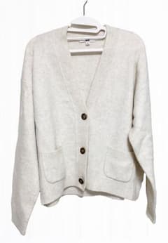 ユニクロ　UNIQLO スフレヤーンVネックショートカーディガン　XL