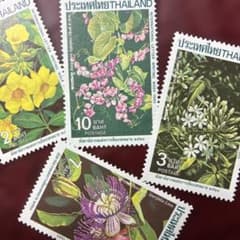 79443セール現品限 外国切手 タイ発行花植物4種揃 - メルカリ
