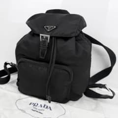 PRADA 三角ロゴ ベルト付き リュック ナイロン ブラック 白タグ 保存袋