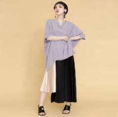 オズモーシス OSMOSIS 配色プリーツスカートのサムネイル