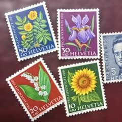 80103外国切手 ジブラルタル発行 クリスマス 5種揃 80825C外国切手 スイス発行 1961年 プロ・ユヴェントゥーテ 5種揃